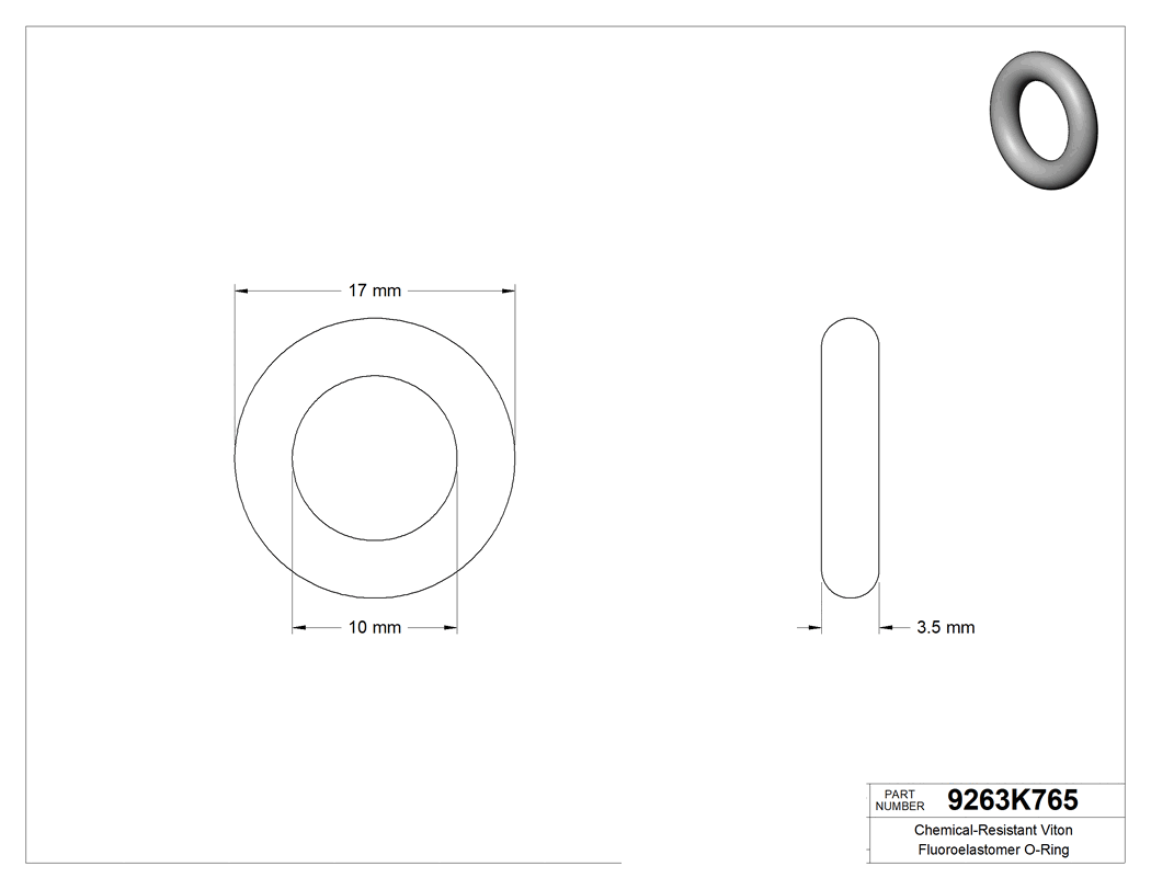 Technical drawing - 9263K765